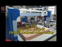 Prüfmaschine für Matratzen nach EN 1957 mit 10­20 Mal/min Prüfgeschwindigkeit und 500 mm Schlag
