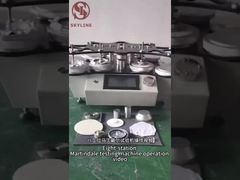 4 Prüfstation SATRA TM31 Martindale Abrasionsprüfer mit 44 mm Abrasionsköpfen